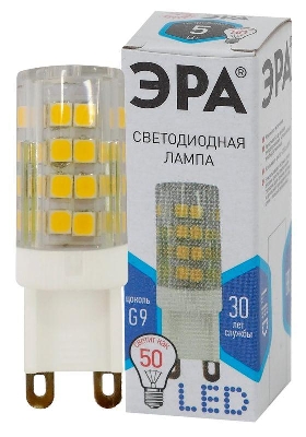 Лампа светодиодная JCD-5w-220V-corn ceramics-840-G9 400лм Эра Б0027864