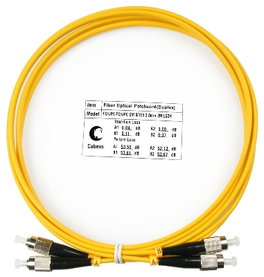 Шнур оптический duplex FC-FC 9/125 SM LSZH FOP(D)-9-FC-FC-2M 2м Cabeus 7491c