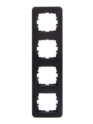Рамка 4-м ASTI вертикал. черн. бархат LEZARD 7081-4200-154