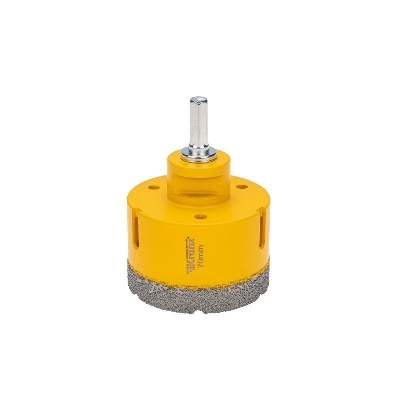 Коронка алмазная профессиональная по керамограниту и железобетону М14 вакуумное спекание 70мм для УШМ Kranz KR-92-1026