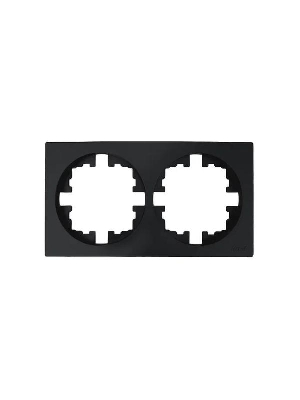 Рамка 2-м OSEN горизонт. квадрат черн. бархат LEZARD 743-4200-147