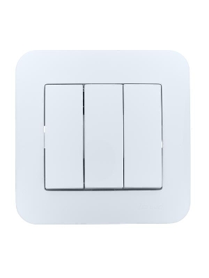 Выключатель 3-кл. 1п СП ASTI 10А IP20 в сборе бел. LEZARD 7081-0202-109