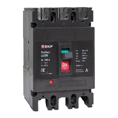 Выключатель автоматический 3п 125А 25кА LS250 ProPact EKF mccb-250-25-3-125-ls