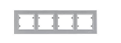 Рамка 4-м Karea горизонт. сереб. Makel 56065704