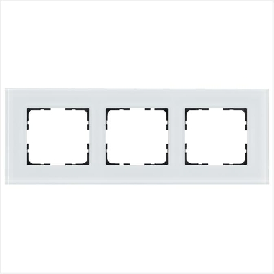 Рамка 3-м G-Glass стекло бел. White Glass Jasmart G1003GW