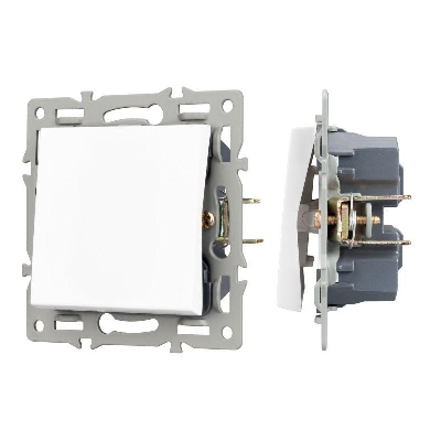 Механизм выключателя одноклавишный перекрестный SWT-MKX1-PL-WH (250В 16А) Arlight 043718