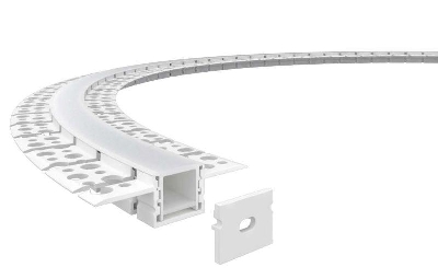 Профиль алюминиевый гибкий для встр. в ГКЛ 2000х20х10мм (60х10мм 2 вылета 20мм макс. шир. ленты 15мм) VARTON V4-R0-70.0001.KIT-2010DG
