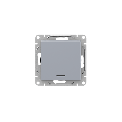 Выключатель 1-кл. СП Эпика с подсветкой механизм алюм. EKF UP1-SWA-14