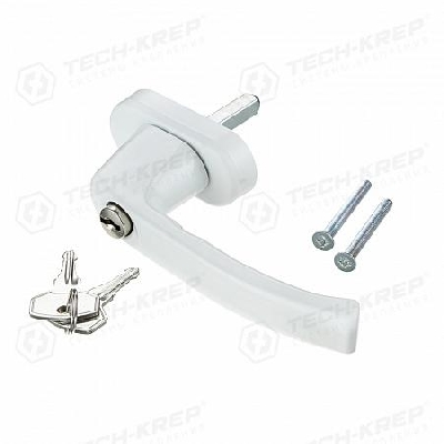 Ручка оконная Vic с замком штифт 35мм метал. бел. (уп.1шт) Tech-Krep/Zitar 142792