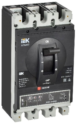 Выключатель автоматический в литом корпусе 3п I 85кА 630А расцепитель электронный стандарт. ARMAT IEK AR-MCCB-3I-085-0630A-ELSC
