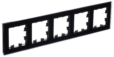 Рамка 5-м AtlasDesign Nature органич. стекло черн. SE ATN321005