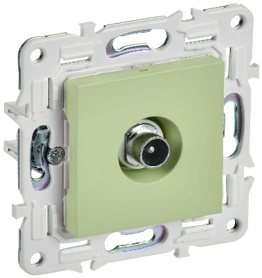 Розетка телевизионная проходная TV SKANDY SK-A17G мятный IEK SK-A10-P-K06
