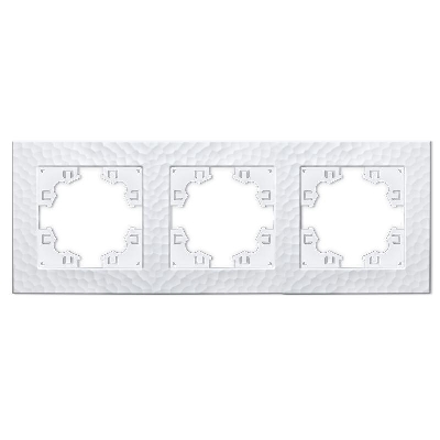 Рамка 3-м Афина фактурная универс. бел.Universal A10045