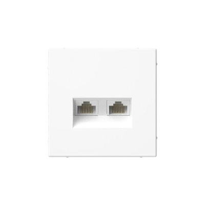 Розетка компьютерная 2-м ArtGallery RJ45 + RJ45 кат.5E механизм бел. SE GAL000185