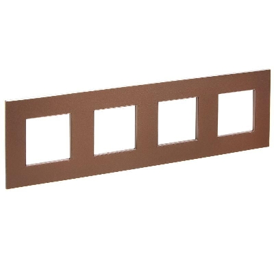 Рамка 4-м SKANDY SK-F34Br металл шоколад IEK SK-M42-M-K30