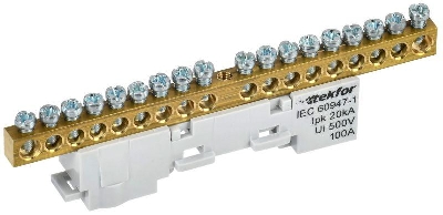 Шина L "фаза" неизол. на универс. держ. 6х9-18-Ср TEKFOR IEK TF-NN10-18-DL-K03