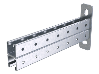 Консоль двойная 41х41 LAS осн.400 сталь гор. оцинк. DKC BBD4140HDZ