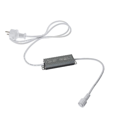 Трансформатор 230В - 24В 40Вт алюм. корпус провод бел. каучук Neon-Night 531-311