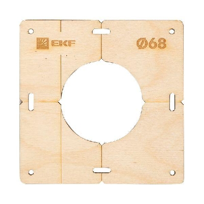 Шаблон для подрозетников c 1 отв. d68мм Expert EKF sh-d68-1