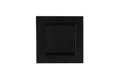 Выключатель трехклавишный Karea черн. Makel 56054091