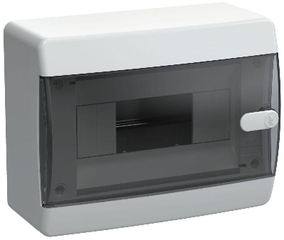 Корпус ЩРН-П-8 UNION Compact IP41 черн. прозр. дверь пластик. IEK UIC-KP12-N-08-41-K01