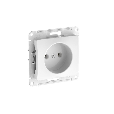 Розетка Glossa 16А без заземл. быстрозажим. клем. механизм бел. SE GSL000141S