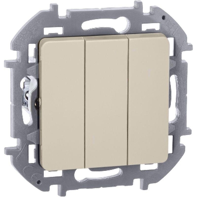 Выключатель 3-кл. Inspiria 10АХ 250В винтов. зажимы сл. кость IEK 673541