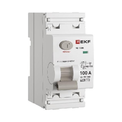 Выключатель дифференциального тока 2п 100А 300мА тип AC 6кА ВД-100N электромех. PROxima EKF E1026M100300