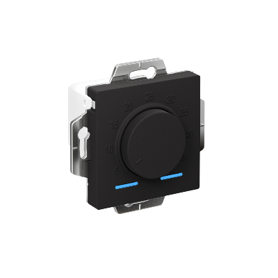 Механизм термостата AtlasDesign 10А электрон. для теплого пола с выносным датчиком +5град.C +45град.C в сборе карбон SchE ATN001035