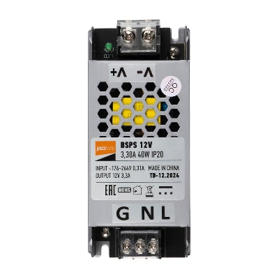 Блок питания для светодиод. ленты BSPS 12В 3.30А=40Вт IP20 JazzWay 5062122