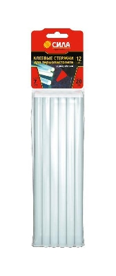 Стержень клеевой для термопистолета прозр. 7х200мм (уп.12шт) СИЛА Б0057686
