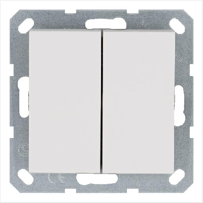 Переключатель перекрестный 2-кл. 10А IP20 механизм бел. глянцевый Jasmart G3014W