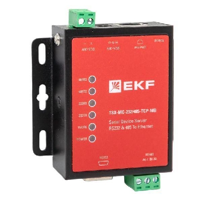 Преобразователь RS-232/485 в Ethernet Modbus TCP/RTU/ASCII TSX EKF TSX-MC-232/485-TCP-MB