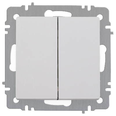 Выключатель 2-кл. СП Accent 6-104-01 10А IP20 250В AL/CU бел. Intro Б0063452