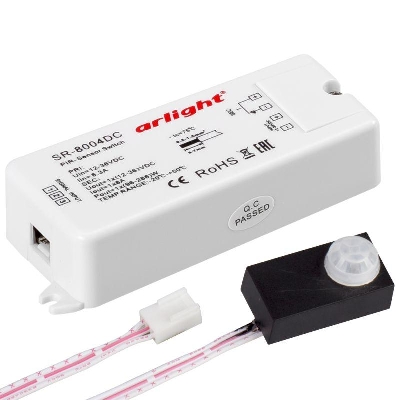 Датчик SR-8004-DC black (12-36В 96-288Вт PIR-Sensor) Arlight 020866