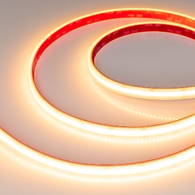 Лента светодиодная RTW-PS-A240-12mm 24V Warm 2400К 19Вт/м IP67 CRI>90 герметичная (уп.5м) Arlight 052650