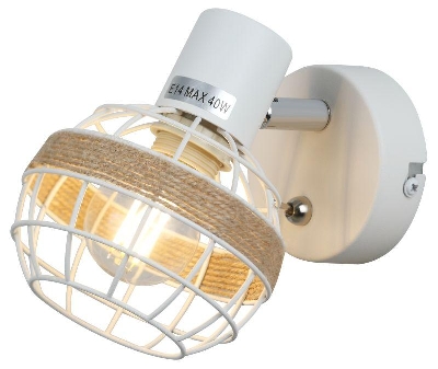 Светильник Anselma 7034-701 1хE14 40Вт настенно-потолочный спот поворотный с выключателем Rivoli Б0051974