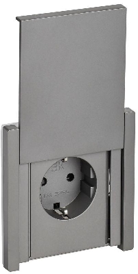 Розетка СП FORTE&PIANO16А IP44 FP519 с заземл. защ. шторки с крышкой безвинт. крепл. сталь IEK FP-R16-16-1-44-K46