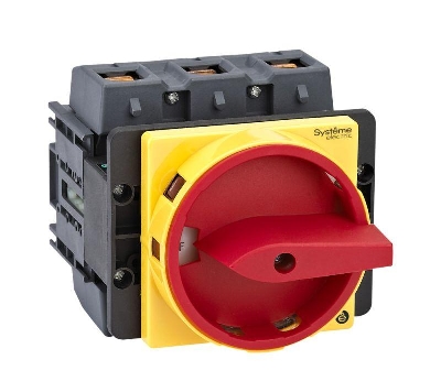 Выключатель-разъединитель 3п 125А IP20 с красн. рукоят. на дверцу 4 винтами с замком SE MSD125310R
