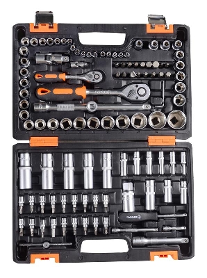 Набор инструментов 1/2дюйм 1/4дюйм CrV в кейсе 108 предмета Вихрь 73/6/7/8