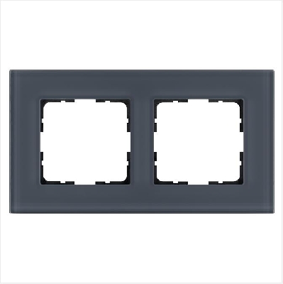 Рамка 2-м G-Glass стекло маренго Jasmart G1002GC