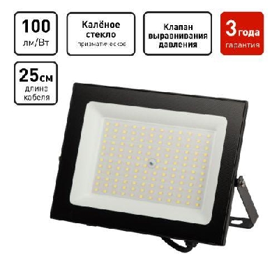 Прожектор светодиодный PRO LPR-062-0-65K-100 100Вт 10000лм 6500К IP65 призма Эра Б0064701