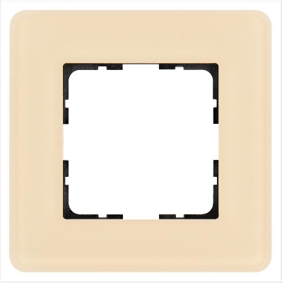 Рамка 1-м G-Glass закругленная стекло матов. тауп Jasmart G1001GT-RM