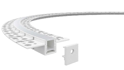 Профиль алюминиевый гибкий для встр. в ГКЛ 2000х15х10мм (55х15мм 2 вылета 20мм макс. шир. ленты 12мм) VARTON V4-R0-70.0001.KIT-1510DG