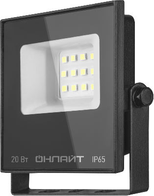 Прожектор светодиодный 90 844 OFL-03-20-6.5K-BL-IP65-LED 20Вт 6500К IP65 1600лм черн. ОНЛАЙТ 90844
