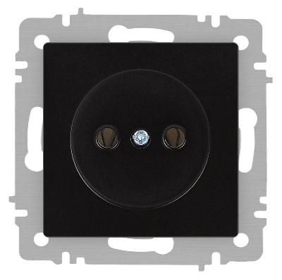 Розетка 1-м СП Accent 6-201-05 16А IP20 250В 2P антрацит Intro Б0063665