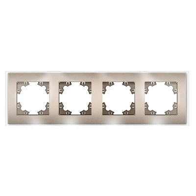 Рамка 4-м Афина стеклянная шампань UNIVersal 2281