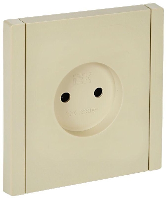 Розетка 1-м СП FORTE&PIANO FP418 10А без заземл. без защ. шторок винт. крепл. ваниль IEK FP-R10-10-K10