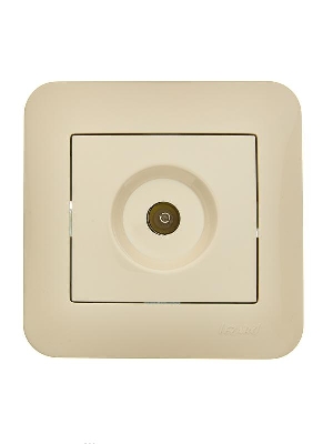 Розетка телевизионная проходная TV СП ASTI IP20 в сборе крем. LEZARD 7081-0303-129