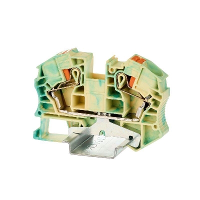 Клемма заземления зажим push-in 2 точки подключения 16кв.мм DKC VPR-16-PE-YG